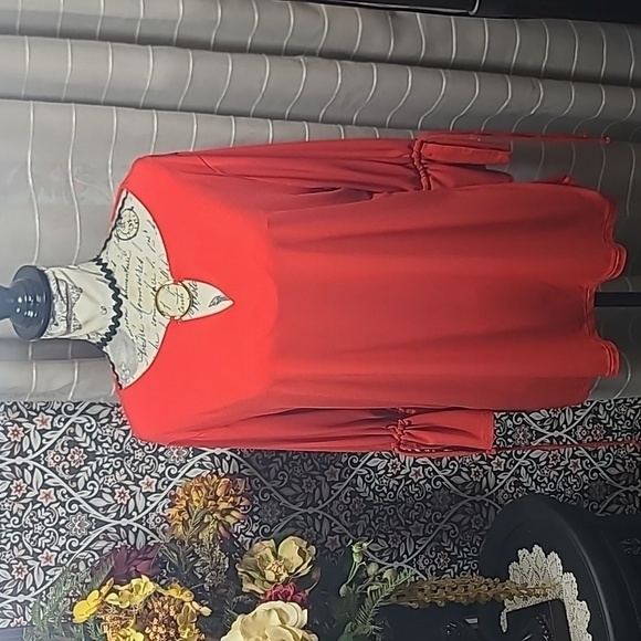 Ellen Tracy tie cuff party ready blouse - Picture 1 of 8